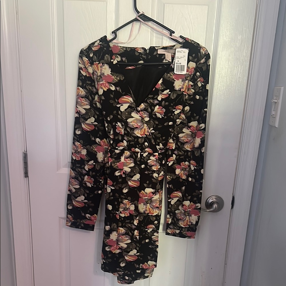 Floral Black Dress